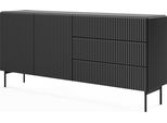 Cassettiera, Nero, 177 X 81,2 X 39,8 Cm