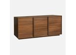 Credenza Effetto Legno 3 Ante, 160Cm, Noce