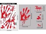 Inf Set Di 4 Decalcomanie Per Vetro Con Impronte Di Mani Insanguinate - Decorazione Di Halloween