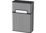Inf Portasigarette In Metallo Per 20 Sigarette Standard - Chiusura Magnetica Nero