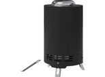 Braciere Ø16X25Cm In Acciaio Inox Braciere Con Attizzatoio Braciere Senza Fumo Braciere Per Giardino, Balcone Terrazza, Barbecue All'aperto Campeggio Nero Aosom