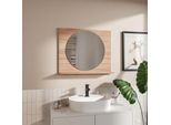Hajduk Furniture Sonoma Specchio Bagno Con Mensola - 70X60 Cm - Moderno Specchio Da Bagno Rotondo ⌀55 - Cristallo Da Parete