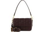 Lacoste Pelle Borsa A Tracolla Borsa A Tracolla Maheki Flap Crossover Bag Fudge Marrone Scuro