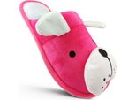 Pantofole Morbide Da Donna Pantofole Invernali Pantofole Modello Cane Rosa Dimensioni 36/37
