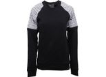 B7812 Felpa Donna Outfit Nero Con Zip Su Maniche Sweatshirt Woman