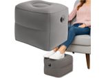 Edibazzar | Cuscino Da Viaggio Gonfiabile Grigio Per Il Massimo Comfort In Viaggio