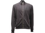 3738AH Felpa Uomo Fred Mello Grey Garment Dyed Full Zip Sweatshirt Man