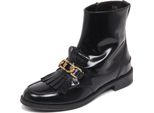 F6882 Scarpa Donna Black Tod’S Stivaletto Vintage Effect Sole Boot Shoe Woman