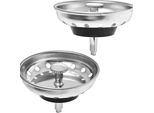 Inf Filtro Lavello In Acciaio Inox 304 Con Tappo Piatto - 2 Pezzi