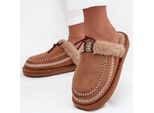 Pantofole Foderate Da Donna Pantofole Isolate Pantofole Slip On Erlom Brown Taglia 36/37