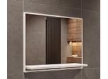 Specchio Da Bagno Da Parete Con Mensola Bianco 50X60 Cm Salvaspazio Design Moderno