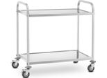 Carrello Di Servizio Royal Catering - Acciaio Inox - 2 Ripiani - Ripiani: 90 X 50 Cm - 200 Kg -