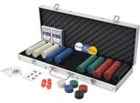 Vidaxl Set Da Poker Con 500 Fiches In Alluminio
