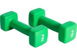 Pure2Improve Set Di Manubri 2×2 Kg In Neoprene Verde