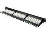 Patchpanel 19" Cat. 6 24-P. 1 He Schwarz"