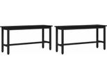 Syfax™ Panchina Da Pranzo 2 Pcs Rovere Nero 100 X 32,5 X 48,5 Cm