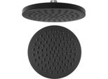 Aqualine Docce - Soffione Doccia, Diametro 200 Mm, Nero Opaco SC120