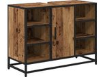 Syfax™ Mobile Da Bagno Legno Vecchio 80 X 33 X 60 Cm Legno Multistrato