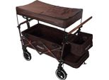 Fuxtec Carrello Pieghevole Premium Per Il Trasporto Dei Bambini Con Tettuccio CT850 Marrone Braun