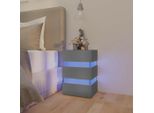 Vidaxl Comodino Led Grigio 45X35X67 Cm Materiale A Base Di Legno