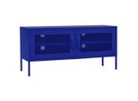 Mobile Tv Blu Navy 105X35X50 Cm In Acciaio