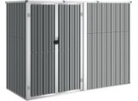 Vidaxl Capanno Da Giardino Grigio 225X89X161 Cm Acciaio Zincato