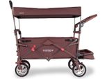 Carrello Pieghevole Giardino Fuxtec FX-CT800 Con Tettuccio Parasole Marrone Braun