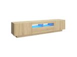 Mobile Tv Con Luci Led Rovere Sonoma 180X35X40 Cm