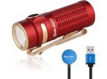 Olight Baton 3 Taschenlampe Rot Torcia Ricaricabile 1200Lm Portata Luminosa 166M IPX8