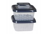 Branq Set Di 3 Contenitori Per Alimenti | 2X1,25L | 1X0,1L | Antracite