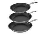 Cecotec Set Di Padelle Classy 20-24-28 Set Di Secchi In Acciaio Diametro 20-24-28 Cm, Acciaio Inox 18/10, Rivestimento Antiaderente, Manico Rivettato, Adatto A Tutti I Tipi Di Fornelli