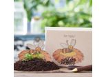 Biglietto D'auguri "Bee Happy"" - Biglietto Da Piantare Con Tappo Per Semi E Semi Di Fiori - Biglietto Pieghevole Din A6 In Cartoncino Natron Kraft Con Busta - Idea Regalo Sostenibile Per Gli Amanti Delle Api"