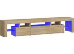 Mobile Tv Con Luci Led Rovere Sonoma 200X36,5X40 Cm