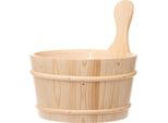 Secchio Per Sauna In Legno Con Rivestimento In Plastica, 4 L