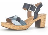 Gabor 24763-26 Donna, Sandali, Pelle, Blu Combi, Migliore Vestibilità - Sandalo / Fionda Da Donna, Blu, Pelle (Foulardcalf/Nubuk), Altezza Tacco: 45 Mm