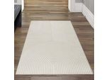 Tappeto A Pelo Corto Con Motivo A Fiocco In Color Crema Dimensioni - 80 X 300 Cm