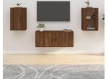The Living Store Pareti Tv 2 Pz. Aspetto Rovere Marrone 40X34,5X60 Cm