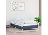 The Living Store Struttura Letto Blu 90X200 Cm In Tessuto