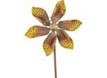 Mulino A Vento Con Rotore Giallo-Marrone Di Circa 130 Cm - Decorazione Da Giardino