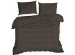 Biancheria Da Letto In Raso 160X200 Nova Marrone Double-Face Eurofirany