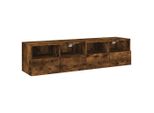 Pensili Tv 2 Pz. Rovere Fumé 60X30X30 Cm Materiale A Base Di Legno