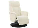 Vidaxl Poltrona Relax Con Poggiapiedi In Velluto Crema