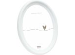 Deknudt S100F1 Cornice Ovale Bianca 13X18 Cm Plastica Vetro Chiaro 1,7 Cm Modanatura
