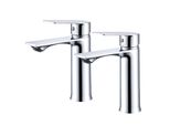 2 X Homelody Rubinetto Bagno Cromo, Miscelatore Monocomando Per Lavabo, Miscelatore Bagno, Miscelatore Lavabo, Rubinetti Lavabo
