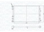 Magneti Marelli 350213841000 - Oe 6LL121253 Radiatore, Raffreddamento Motore Per Ibiza (6L), Cordoba (6L), Roomster (5J), Fabia Ii (54), Fabia I (6Y), Polo (9N), Fox (5Z)