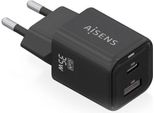Caricatore Da Parete Aisens ASCH-35W2P025-BK Nero (1 Pezzo)