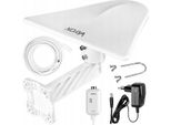 Antenna Esterna Vayox Digiactiv VA0022 | 4G, Lte, Fm | Vhf, Uhf | DVB-T/DVB-T2 | MUX8 | 28Db | Bianco