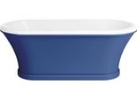 Casa Padrino Vasca Da Bagno Liberty Blu/Bianco 170 Cm - Vasca Da Bagno Freestanding In Stile Retrò