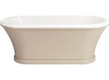 Casa Padrino Vasca Da Bagno Liberty Beige / Bianco 170 Cm - Vasca Da Bagno Freestanding In Stile Retrò