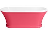 Casa Padrino Vasca Da Bagno Liberty Rosa/Bianco 170 Cm - Vasca Da Bagno Freestanding In Stile Retrò
